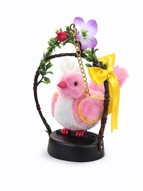 Singing Bird Toy Pink Sound Activated Motion Gift Funny Desk Decor